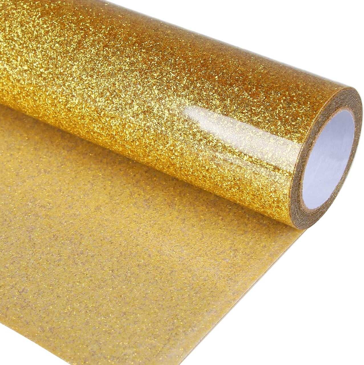 Gold Glitter HTV Heat Transfer Vinyl Roll 12 inch x 5 ft (Gold)